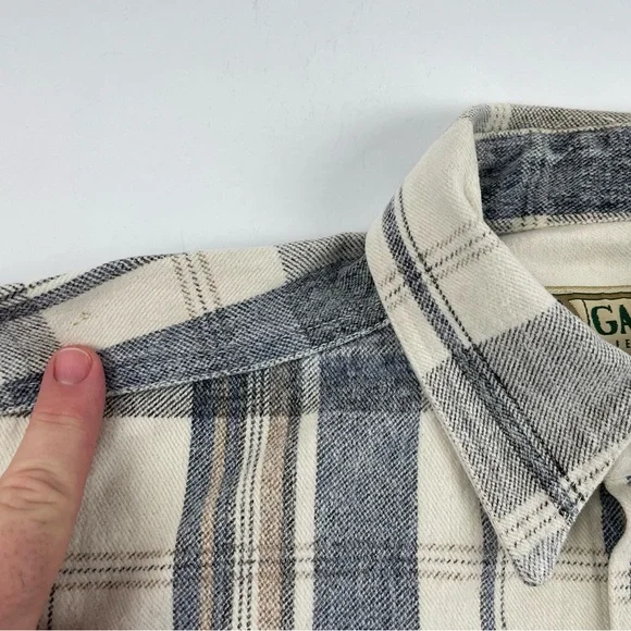 Vintage Gate Heavy Duty Outdoor Ranch Chore Flannel Shirt Mens Large USA Plaid - Picture 11 of 15